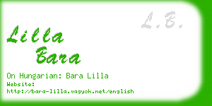 lilla bara business card